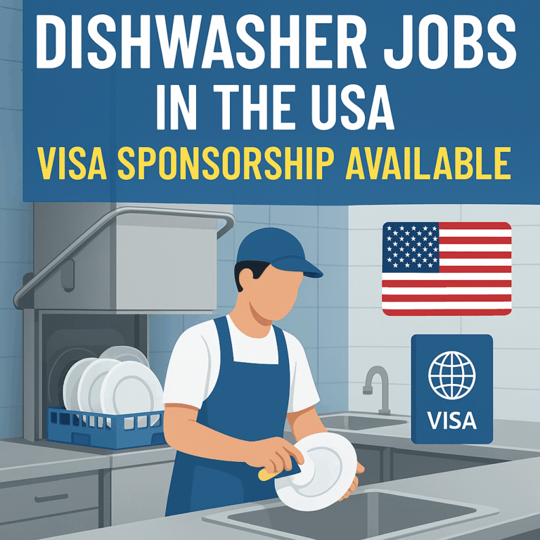 Dishwasher Jobs With Visa Sponsorship in the USA – How to Apply
